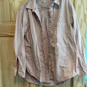 3 for $16! Aerie Light Pink Button-Up Shirt Jacket